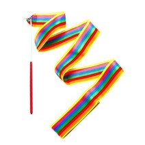 리듬체조리본 리듬 체조 리본 댄스 밴드 스 트리머 10 pcs 2 미터 를위한 예술적, 01 다색