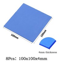 그래픽카드 글카 8pcs gdstime 100x100x0.5mm 1mm 블루 채굴 게임용, 블루 100x100x4mm