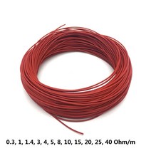 모든 크기 저전압 5V 12V 24V 36V 48V 전기 DIY 자동차 난방 시트 담요 따뜻한 와이어 불소 플라스틱 난방, 10 30 meters_02 1 Ohm