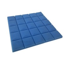 방음 단열 벽지 4pcs 50x50x3cm 스튜디오 어쿠스틱 폼 폼 흡음 치료 패널 7, 푸른