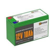 인산철배터리 EEMB 12V 8Ah LiFePO4 리튬 배터리 딥 사이클 | 3000개 이상의 수명 주기 및 10년 내장 BMS 1년 보증 충전기 RV 태양열 해양 육로 오, 12V 10AH(LiFePo4)