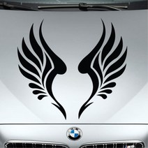 차량용 날개 본냇 트렁크 기스가리기 꾸미기 스티커 얼룩 G80 싼타페TM TG 운전석 그랜져IG 니로 앞범퍼 트랙스 낚시용아이스박스 셀프시공 티구안 k7, 그레이, 좌 대형