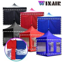 WINAIR 캐노피 천막 일반/투명 바람막이 4면세트(프레임+지붕 미포함), 투명 4면세트(프레임+지붕 미포함), 3x4.5m, 브라운