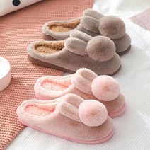 1+1 겨울 실내화 양털 층간소음 거실화, 브라운+그레이