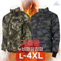 더맨월드 BS 카모 누비 점퍼 겨울 남성 깔깔이 패딩 잠바 작업복 상의