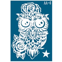 재사용가능 헤나타투 셀프헤나도안, 1개, AA-6