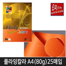 삼원특수지 칼라복사지 플라잉칼라80g (25매입) 40종 모음(선택구매), P-20(주황색)