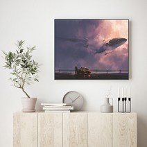 SD포토 우영우 고래그림 인테리어 액자 풍수지리 13. 가온누리, 골드, SD소형(22X27cm)