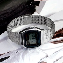 카시오 빈티지 디지털 남성 메탈 시계