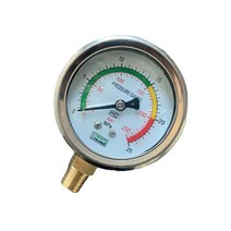 유압 압력 게이지 1/4 "63mm 다이얼 수압 측정 내충격 오일 10Mpa Bar, 09 0-16Mpa