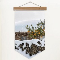 gb639-우드페넌트 40CmX62Cm 겨울의함박눈과제주도