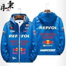 혼다 REPSOL 오토바이 라이딩웨어 라이더자켓 바이크 바람막이, 블루