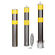 차선분리대 바리게이트 충돌 레일 무단 횡단 방지, 304 스테인리스 스틸 133✘600 고정