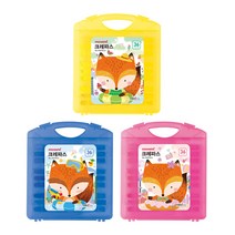 모나미 모니주 가방 크레파스 36색 PP케이스 옐로우, 3개