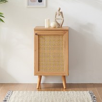 소티디자인 플란츠 라탄 협탁 수납장 400, 캄포 단품+조립 [70-40OAP]