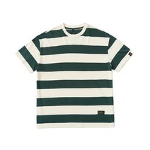 남성 여름 반팔 라운드 넥 캐주얼 면 스트라이프 럭비 줄무늬 빅사이즈 루즈핏 티셔츠 티