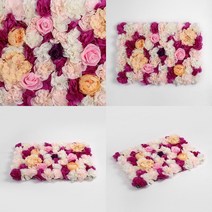 마트498 조화 플라워월 빨강핑크 촬영소품 무인사진관 꽃리스 웨딩포토부스 생화같은조화 플라워아츠