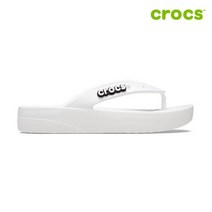 크록스 플랫폼 플립 여성샌들 207714-100