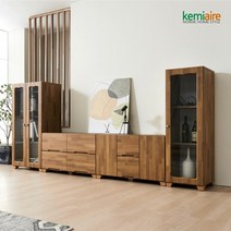 케미에르 엘리나 2800 거실장세트장식장포함 KMR-154, 화이트