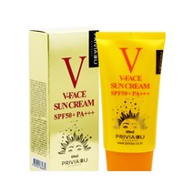 BTM 프리비아 브이페이스 선크림 SPF50썬크림 햇빛 선케어 선크림 썬케어 여행 바닷가크림 타지않게, 본상품