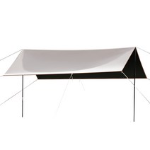 Nanko 검정고무 천막 캠핑 차양 천막 해변 아웃도어 용품 캠핑 텐트 휴대용 선 텐트, 8한 명 이상, 실버 코팅》녹색 3*4M
