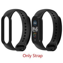 스마트워치 샤오미 미 밴드 5 4 3 용 스트랩 실리콘 스포츠 시계 교체용 손목 Mi Band 7 6 229696, 블랙 _Mi band 5