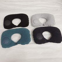 아디마켓 여행용 기내용 휴대용 에어 목베개 쿠션 베개 베개, 블랙