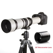650-1300mm f8.0-16 수동 초망원 줌 렌즈   canon nikon pentax olympus sony fuji dslr 용 가방이있는 2x 텔레 컨버터 렌즈, 펜탁스