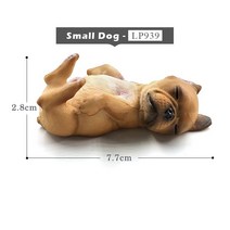 시뮬레이션 작은 개 강아지 동물 모델 입상 홈 장식 미니어처 요정 정원 액세서리 현대 동상 그림, 04 Small Dog -d