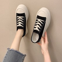 명브띠 여성 캔버스화 데일리 신발 4cm