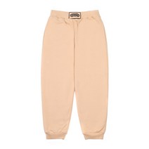 메종 망고스틴 키즈 아동공용 로고 디테일 밴딩 스웻 팬츠(FW220024_FANDO) KMM27YRPN005BE 베이지
