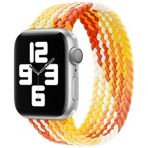 데이A 애플워치 8 7 se2 호환 브레이드 솔로루프 스트랩, 42/44/45/49mm, M, 썬플라워