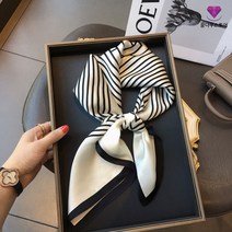 스카프 가을 봄 트윌리 여성 실크 쁘띠 레이스 여자 반다나 미니