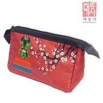 대동사 한복 삼각 파우치 여행용 소형 화장품 가방 외국인 선물