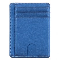 THINKTHENDO 슬림 RFID 차단 가죽 지갑 신용 ID 카드 홀더 지갑 남성 여성을위한 돈 케이스 2020 패션 가방 11.5x8x0.5cm