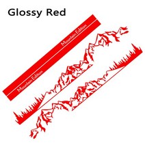 자동차 도어 사이드 스티커 Camper Van Mountain Edition Decals 액세서리 폭스 바겐 VW Transporter T4 T5 T6 Multivan Carave, Glossy Red+LWB