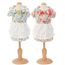 플라워앞치마 강아지 평상복 민트 L BH