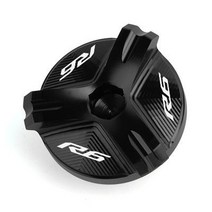 바이크 오토바이 CNC 엔진 오일 필러 캡 플매트 카펫 러그 커버 야마하 YZF R1 R3 R6 1998-2020 -2021 200, 12 R6 Black