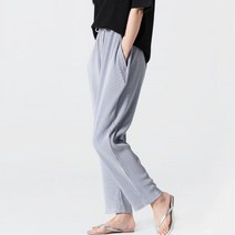 전업주부 여름 외출 얇은주름 밴딩팬츠 키커보이는 엄마 출근 편안한