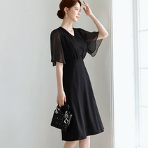 시크라인 멘데스 쉬폰 윙 슬리브 원피스 CLLB-O-78