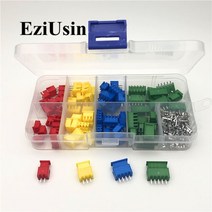 어댑터 40/50/60 세트 XH2.54 Jst 터미널 수 암 와이어 커넥터 어댑터 2p 3p 4p 5p 2.54mm 핀 헤더 하우징, 02 Colorful 40Sets