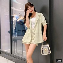 가바바 여성 투피스 모던하면서 멋스러운 체크 패턴 심플 정장 투피스 G50813