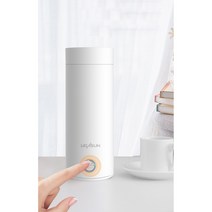 샤오미 MIUI 휴대용 전기포트 보온병 물 끓이는 소형 휴대용 텀블러 겸용, 화이트