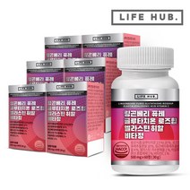 라이프허브 링곤베리 퓨레 글루타치온 로즈힙 엘라스틴 히알 비타정 6통(360정) 12개월분, 단품없음,선택완료, 60정, 500mg