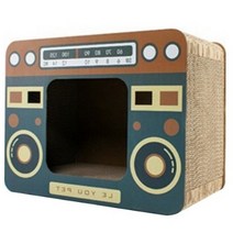 고양이 레트로 숨숨집 스크래쳐, 1개, 라디오