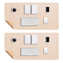 MS HOME 와이드 데스크 매트 책상 패드 코르크, 라이트브라운