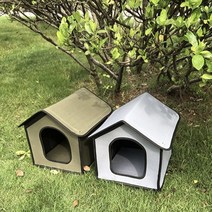 길냥이 길고양이 실외 고양이 집 방수 겨울집 숨숨집 강아지 펫 하우스, 그레이