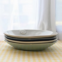 코스타노바 파스타접시 24cm (화이트 그레이 아쿠아 블루), 블루, 1개