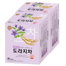 국내산 100% 도라지차 40개 목 감기 기관지 기침 가래에 좋은차, 우리차 도라지차 0.8g x 80개