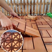 우드 플로어 마루 베란다 방수 타일 매트 DIY 가든 바닥재, 우드 모델 30CMx30CM 1개
